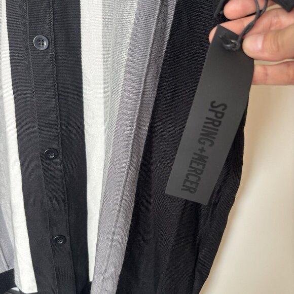 Spring & Mercer Men's Short Sleeve Polo Sweater Striped (FITS LIKE A XL) Preppy - Picture 10 of 13